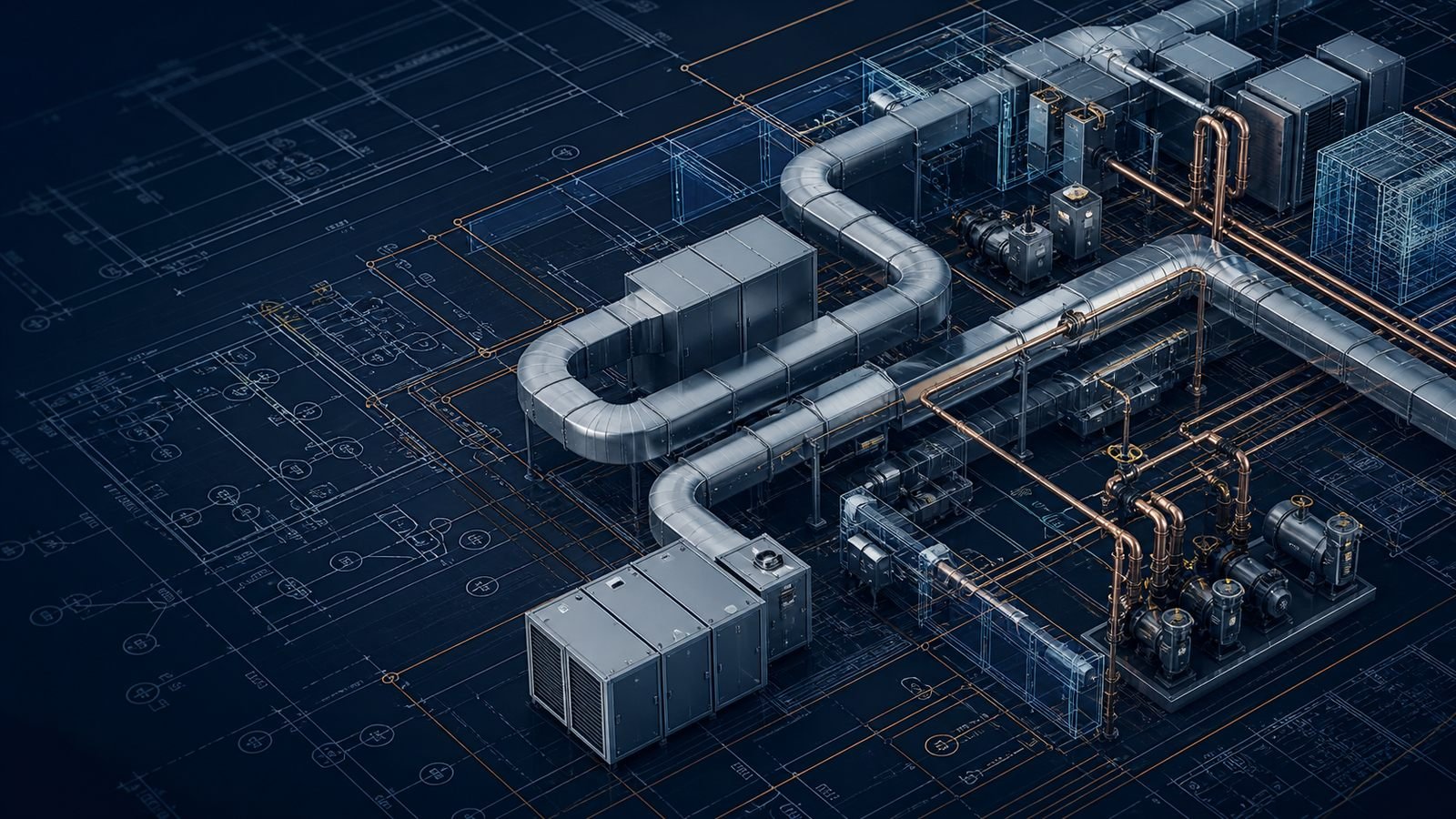 Modern HVAC, plumbing, and MEP engineering drawings for 4MS contact consultation
